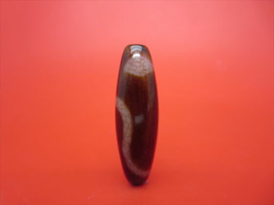 【チベット高級龍紋天珠】白蛇天珠約40×12mm【一点物】