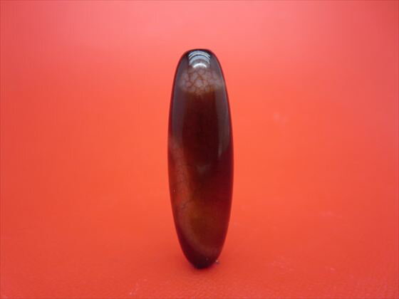 【チベット高級龍紋天珠】白蛇天珠約40×12mm【一点物】