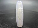 【チベット銀線天珠】仏眼大日如来天珠(バン)白玉髄39×12mm【一点物】