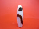 【チベット高級天珠】白蛇天珠・白約37×11.2mm【天然模様入り】【一点物】