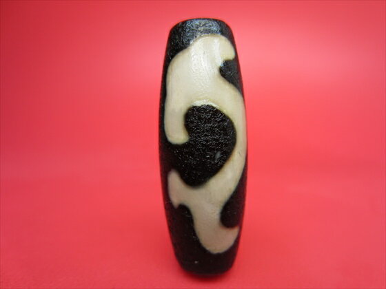 【チベット天珠】如意勢至菩薩天珠(サク)【龍鱗加工・天然模様入り】【一点物】