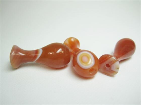 【チベット天珠】天然サードオニキス寶瓶天珠【3個SET】