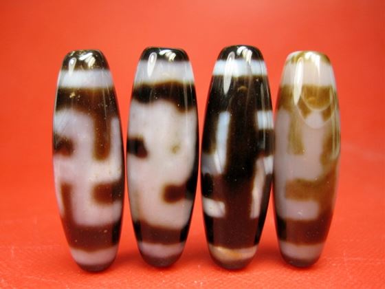 ※訳あり※【チベット高級至純天珠】万字天珠37×12mm【2粒SET】