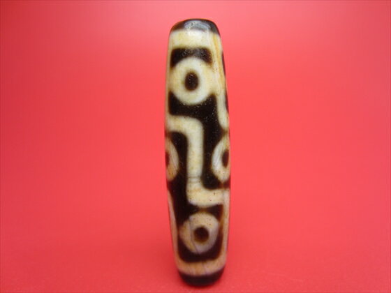 【九眼紅朱砂天珠】【馬蹄痕】【一点物】