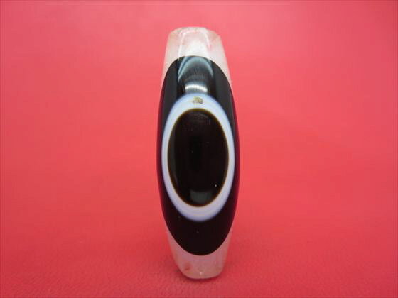 【チベット高級天珠】羊眼板珠・天眼珠約46×15mm【水晶入り】【一点物】