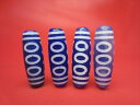 【チベット天珠】五眼天珠・ブルー29-30×10-11mm【2粒SET】