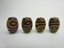 【チベット高級龍紋天珠】二眼天珠14×10mm【4粒SET】
