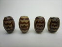 【チベット高級龍紋天珠】大鵬鳥天珠14×10mm【4粒SET】