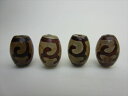 【チベット高級龍紋天珠】緑度母天珠14×10mm【4粒SET】