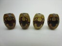 【チベット高級龍紋天珠】蜘蛛天珠14×10mm【4粒SET】