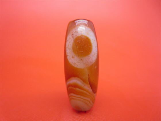 【チベット天珠】日月星天珠約31×12mm【天然模様入り】【一点物】