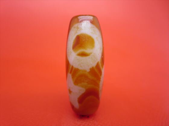 【チベット天珠】日月星天珠約31×12mm【天然模様入り】【一点物】