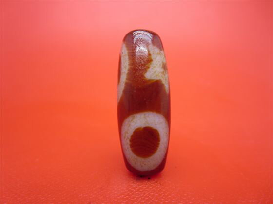 【チベット天珠】日月星天珠約32×12.6mm【天然模様入り】【一点物】