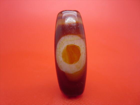 【チベット天珠】日月星天珠約32×12.6mm【天然模様入り】【一点物】