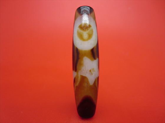 【チベット天珠】日月星天珠約54×13mm【天然模様入り】【一点物】