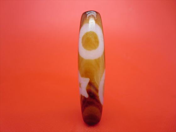 【チベット天珠】日月星天珠約52×13mm【天然模様入り】【一点物】