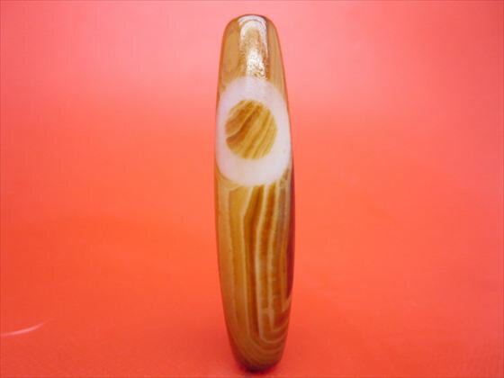 【チベット天珠】日月星天珠約54×13mm【天然模様入り】【一点物】