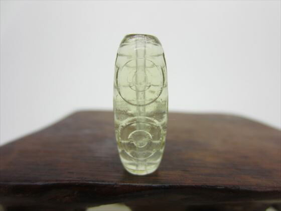 【リビアングラス天珠】三眼天珠2.8g【鑑別済み】【一点物】