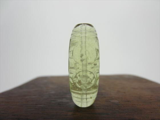 【リビアングラス天珠】五眼天珠3.5g【鑑別済み】【一点物】