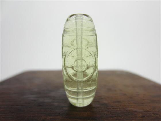 【リビアングラス天珠】三眼天珠3.5g【鑑別済み】【一点物】