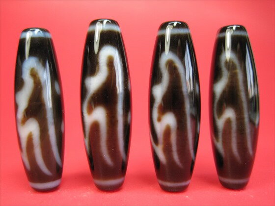 【チベット高級至純天珠】梵字仏眼天珠子年(キリーク)約38×12mm