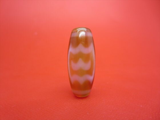 【チベット紅玉髄天珠】大鵬鳥天珠カーネリアン約30×12.5mm【一点物】