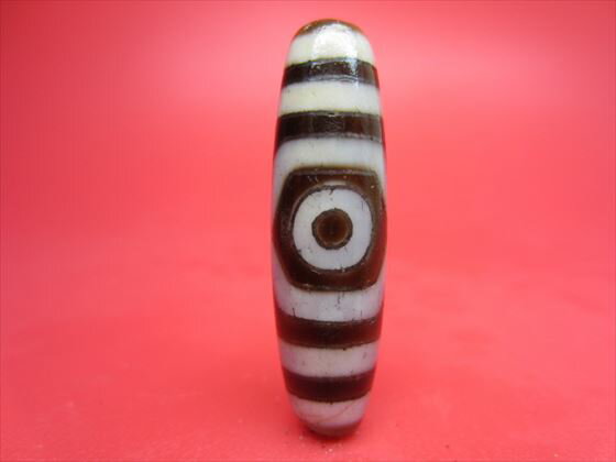 【チベット銀線天珠】三眼天珠【馬蹄痕】【一点物】