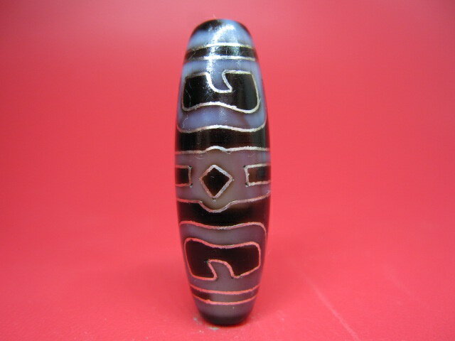 【チベット銀線天珠】蓮師法帽天珠ハンドメイド