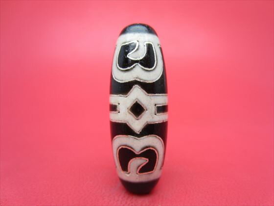 【チベット銀線天珠】蓮師法帽天珠ハンドメイド【一点物】