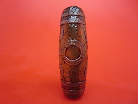 【チベット火供天珠】大人天珠約39×13mm【一点物】