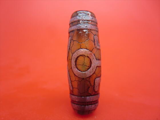 【チベット火供天珠】大人天珠約39×13mm【一点物】