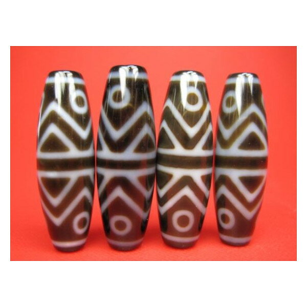 ※訳あり※【チベット高級至純天珠】金剛虎牙六眼天珠38×12±1mm