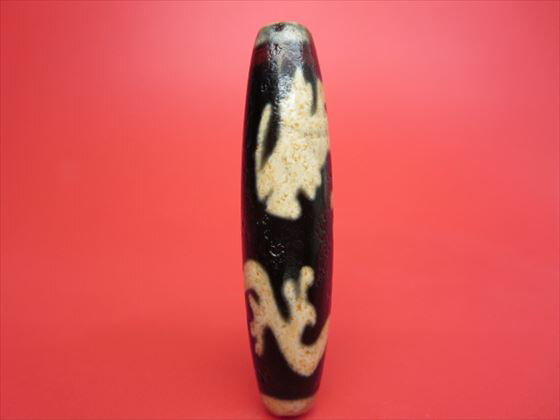 【チベット天珠】龍神天珠油潤加工【馬蹄痕】【一点物】