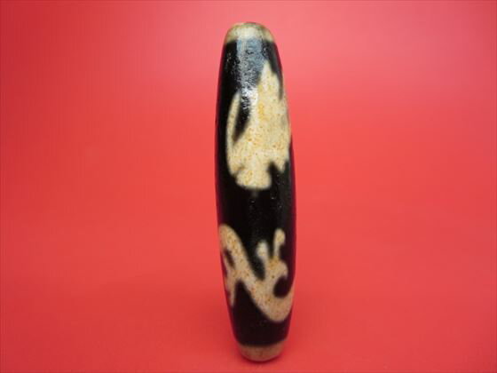 【チベット天珠】龍神天珠油潤加工【馬蹄痕】【一点物】