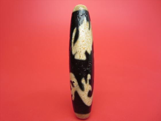 【チベット天珠】龍神天珠油潤加工【馬蹄痕】【一点物】