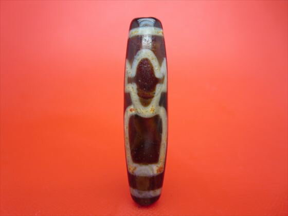 【チベット天珠】一眼財神天珠約50×13mm【天然模様入り】【一点物】