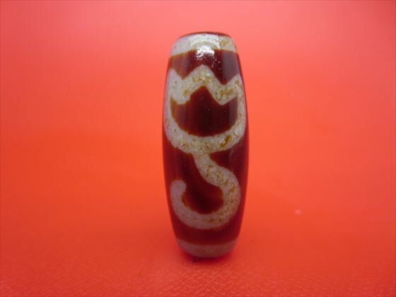 【チベット天珠】水蓮花天珠約31×12mm【天然模様入り】【一点物】