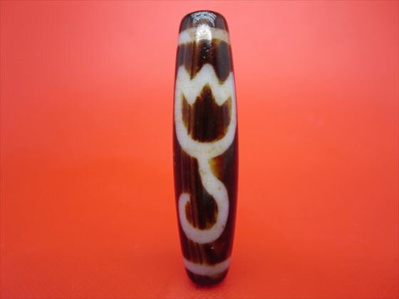 【チベット天珠】水蓮花天珠約52×13mm【天然模様入り】【一点物】