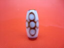【チベット紅玉髄天珠】閃電五眼天珠カーネリアン約30×13mm【一点物】