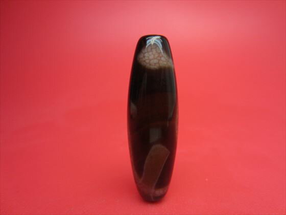 【チベット高級紅龍紋天珠】白蛇天珠【天然模様入り】【一点物】