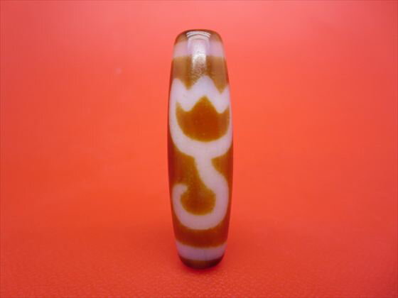 【チベット天珠】水蓮花天珠約42×12mm【一点物】