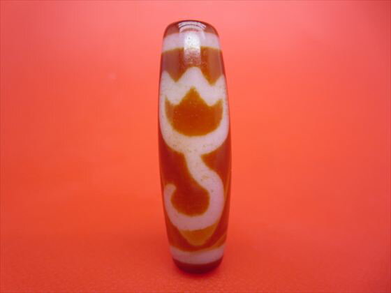 【チベット天珠】水蓮花天珠約42×12.6mm【天然模様入り】【一点物】