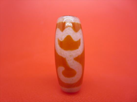 【チベット天珠】水蓮花天珠約31×12.6mm【天然模様入り】【一点物】