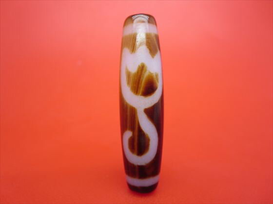 【チベット天珠】水蓮花天珠約51×13mm【天然模様入り】【一点物】