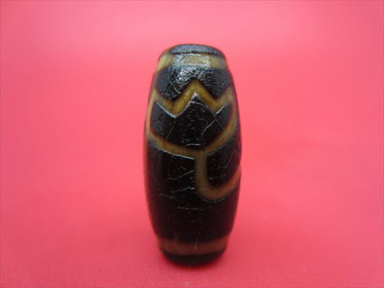 【チベット火供天珠】水蓮花天珠【天然模様入り】【一点物】