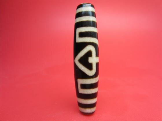 【チベット風化天珠】菩提三眼天珠【水晶入り】【一点物】