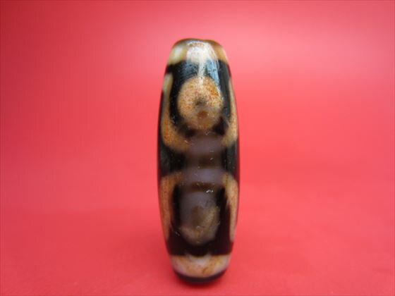 【六眼紅朱砂天珠】【馬蹄痕】【一点物】