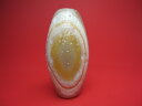 【チベット高級天珠】羊眼板珠・天眼珠(ツヤなし)約41×20mm【水晶入り】【一点物】