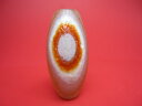 【チベット高級天珠】羊眼板珠・天眼珠(ツヤなし)約41×20mm【水晶入り】【一点物】
