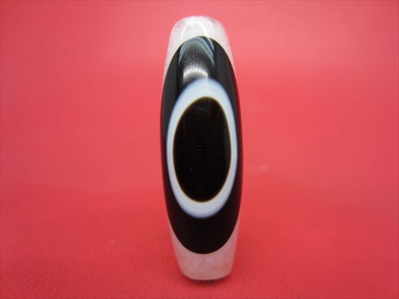 【チベット高級天珠】羊眼板珠・天眼珠約50×16.5mm【水晶入り】【一点物】